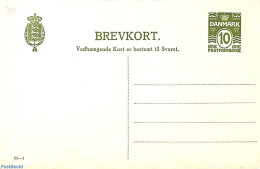 Denmark 1927 Reply Paid Postcard 10/10o, 83-I, Unused Postal Stationary - Brieven En Documenten