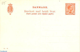 Denmark 1925 Reply Paid Postcard 20/20o, Unused Postal Stationary - Briefe U. Dokumente