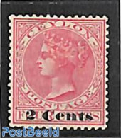 Sri Lanka (Ceylon) 1888 2 Cents On 4c, Stamp Out Of Set, Unused (hinged) - Sri Lanka (Ceylon) (1948-...)