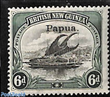 Papua 1907 6d, Stamp Out Of Set, Unused (hinged), Transport - Ships And Boats - Boten