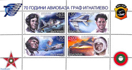 Bulgaria 2021 Airbase Graf Ignatievo S/s, Mint NH, Transport - Aircraft & Aviation - Ungebraucht