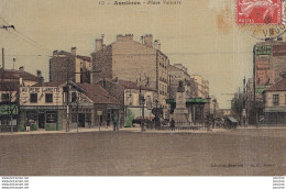 Z1-92) ASNIERES - PLACE VOLTAIRE - ( CARTE TOILEE COULEURS ) - Asnieres Sur Seine