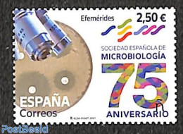 Spain 2021 Micro Biology 1v, Mint NH, Microscopes - Unused Stamps