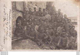 CAMPAGNE 1914 - 15 - CARTE PHOTO - C.R.A.D. 4/17 . 5° COMPAGNIE , GROUPE OU SECTION DU COMMANDANT LINON - 2 SCANS - War 1914-18