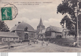 02) ENVIRONS DE LAON - CANTON DE MARLE (AISNE) BOSMONTS - L' ECOLE MIXTE BATIE EN 1848 - (ANIMEE - ECOLIERS - HABITANTS) - Altri & Non Classificati