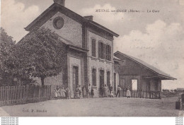 Z9-51) MESNIL SUR OGER (MARNE) LA GARE  ( ANIMEE - 2 SCANS ) - Autres & Non Classés