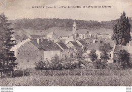 Z10-21) DARCEY (COTE D ' OR) VUE DE L' EGLISE ET ARBRE DE LA LIBERTE - (  2 SCANS ) - Altri & Non Classificati