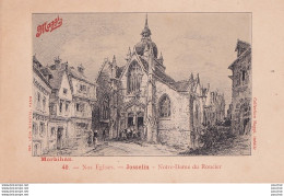 56) JOSSELIN - MORBIHAN - NOTRE DAME DU RONCIER - NOS EGLISES - PUBLICITE MAGGI - GRAVURE DE G. FRAIPONT - 2 SCANS) - Josselin