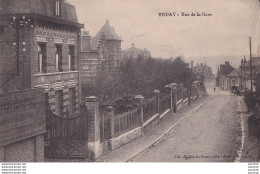 Y13-62) BRUAY (PAS DE CALAIS) RUE DE LA GARE - ( 2 SCANS ) - Other & Unclassified