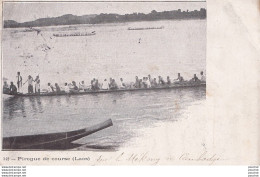 Y14- PIROGUE DE COURSE (LAOS) - ( EDITEUR MOTTET ET Cie , SAIGON OBLITERATION DE 1905 - 2 SCANS ) - Vietnam