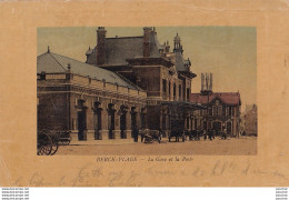 Y14-62) BERCK PLAGE - LA GARE ET LA POSTE - ( 2 SCANS ) - Berck