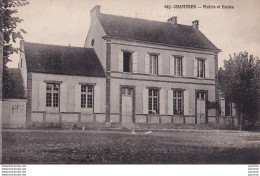 Y15-89) CHAMVRES - MAIRIE ET ECOLES  - (  2 SCANS ) - Andere & Zonder Classificatie