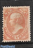 United States Of America 1873 War Dept. 15c, Stamp Out Of Set, Without Gum, Unused (hinged) - Ungebraucht