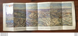 LA DESCENTE DU RHONE EN BATEAU ( DE LYON A AVIGNON) VUE PANORAMIQUE DE LA REGION - P.L.M. 1920 -2 SCANS  - Topographische Karten