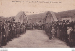 11) ORNAISONS (AUDE) INAUGURATION DU PONT DE L'AUSSOU LE 22 NOVEMBRE 1934 - ( ANIMEE - HABITANTS - VILLAGEOIS - 2 SCANS - Autres & Non Classés