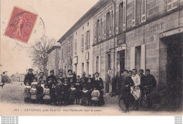 33) CAVIGNAC PRES DE BLAYE (GIRONDE) RUE NATIONALE (FACE A LA POSTE) - ( TRES ANIMEE - HABITANTS - CAFE  DU COMMERCE ) - Sonstige & Ohne Zuordnung