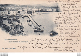 Z25-SAN SEBASTIAN -  VISTA DESDE EL CASTILLO  - ( OBLITERATION DE 1901 - 2 SCANS ) - Guipúzcoa (San Sebastián)