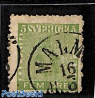 Sweden 1858 5o, Used, Used Stamps - Gebraucht