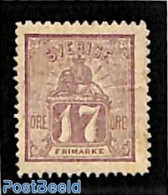 Sweden 1866 17o, Redlila, Unused, Unused (hinged) - Ungebraucht