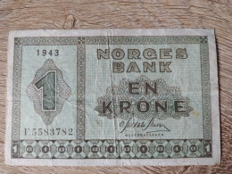 Norway 1 Krone 1943 - Norvège