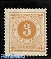 Sweden 1872 3o, Perf. 13, Unused, Unused (hinged) - Neufs