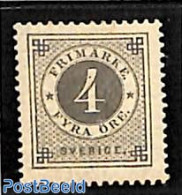 Sweden 1877 4o, Perf. 13, Unused, Unused (hinged) - Unused Stamps