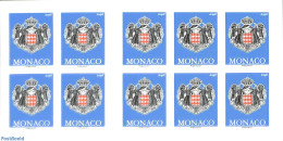 Monaco 2017 Definitives, Foil Booklet With Year 2017, Mint NH, History - Coat Of Arms - Stamp Booklets - Ongebruikt