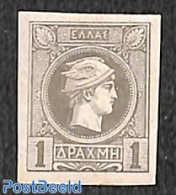 Greece 1886 1Dr, Belgian Print, Imperforated, Stamp Out Of Set, Unused (hinged) - Neufs