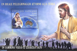Vatican 2021 Pilgrim Travels Australia S/s, Mint NH, Religion - Various - Religion - Maps - Nuovi