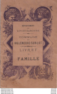 LIVRET DE FAMILLE COMPLET - COMMUNE DE VILLENEUVE SUR LOT - LAFOSSE ETIENNE - 1916 - 3 SCANS - Documents Historiques