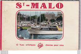 Z26-35) SAINT MALO  - CARNET COMPLET 10 CPA 14 X 9 - COULEURS - EDITEUR CAP - 4 SCANS - Saint Malo
