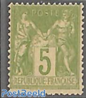 France 1876 5c, Type I, Stamp Out Of Set, Unused (hinged) - Neufs