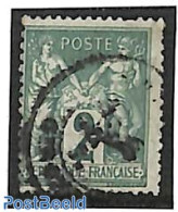 France 1876 2c Green, Type II, Used, Used Stamps - Gebruikt