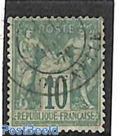 France 1876 10c Green, Type I, Used, Used Stamps - Oblitérés
