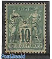 France 1876 10c Green, Type II, Used, Used Stamps - Oblitérés