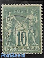France 1876 10c Green, Type I, Used, Used Stamps - Used Stamps