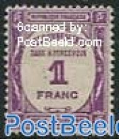 France 1927 1Fr, Postage Due, Stamp Out Of Set, Mint NH - Other & Unclassified