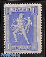 Greece 1911 1dr, Engraved, Stamp Out Of Set, Mint NH - Neufs