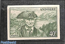 Andorra, French Post 1946 40F, Imperforated, Stamp Out Of Set, Mint NH, Art - Authors - Ungebraucht