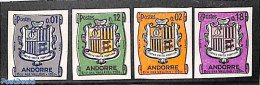 Andorra, French Post 1961 Definitives, Coat Of Arms 4v, Imperforated, Mint NH, History - Coat Of Arms - Neufs