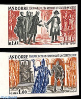 Andorra, French Post 1964 History 2v, Imperforated, Mint NH, History - History - Neufs