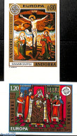 Andorra, French Post 1975 Europa 2v, Imperforated, Mint NH, History - Europa (cept) - Art - Paintings - Ungebraucht