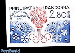 Andorra, French Post 1984 Olympic Winter Games 1v, Imperforated, Mint NH, Sport - Olympic Winter Games - Ongebruikt