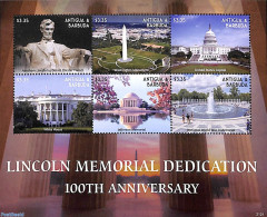 Antigua & Barbuda 2021 Lincoln Memorial 6v M/s, Mint NH, Art - Sculpture - Beeldhouwkunst