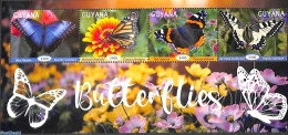 Guyana 2021 Butterflies 4v M/s, Mint NH, Nature - Butterflies - Guyane (1966-...)