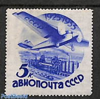 Russia, Soviet Union 1934 5K, With WM, Stamp Out Of Set, Unused (hinged), Transport - Aircraft & Aviation - Ungebraucht