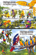 Sao Tome/Principe 2015 Parrots 2 S/s, Mint NH, Nature - Birds - Parrots - Sao Tome And Principe