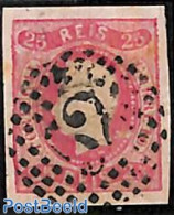 Portugal 1866 25R Rosa, Used, Used Stamps - Gebruikt