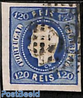 Portugal 1866 120R, Blue, Used, Used Stamps - Gebruikt