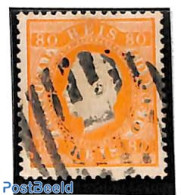 Portugal 1871 80R, Perf. 12.5, Used, Used Stamps - Used Stamps
